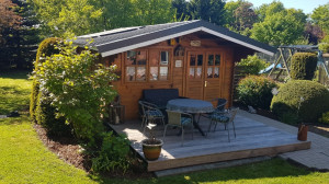 Bild: Ferienwohnung Irene, ruhige Lage, großer Garten, Terrasse, Gartenhaus