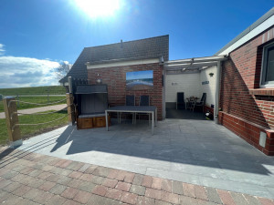 Bild: Ferienhaus Mia, Friedrichskoog, eingezäunter Garten, fast Alleinlage